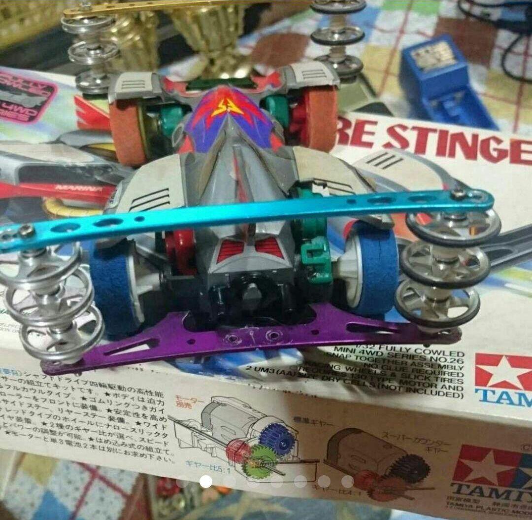 ミニ四駆完成品 街道レーサー 優勝マシン 狼パーツ フェンスカー 狼