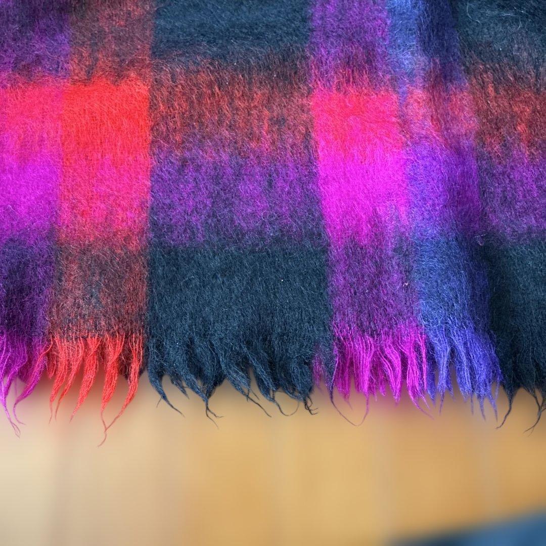 Lan Air Cel MOHAIR70% WOOL30% ブランケット 英国製 - メルカリ