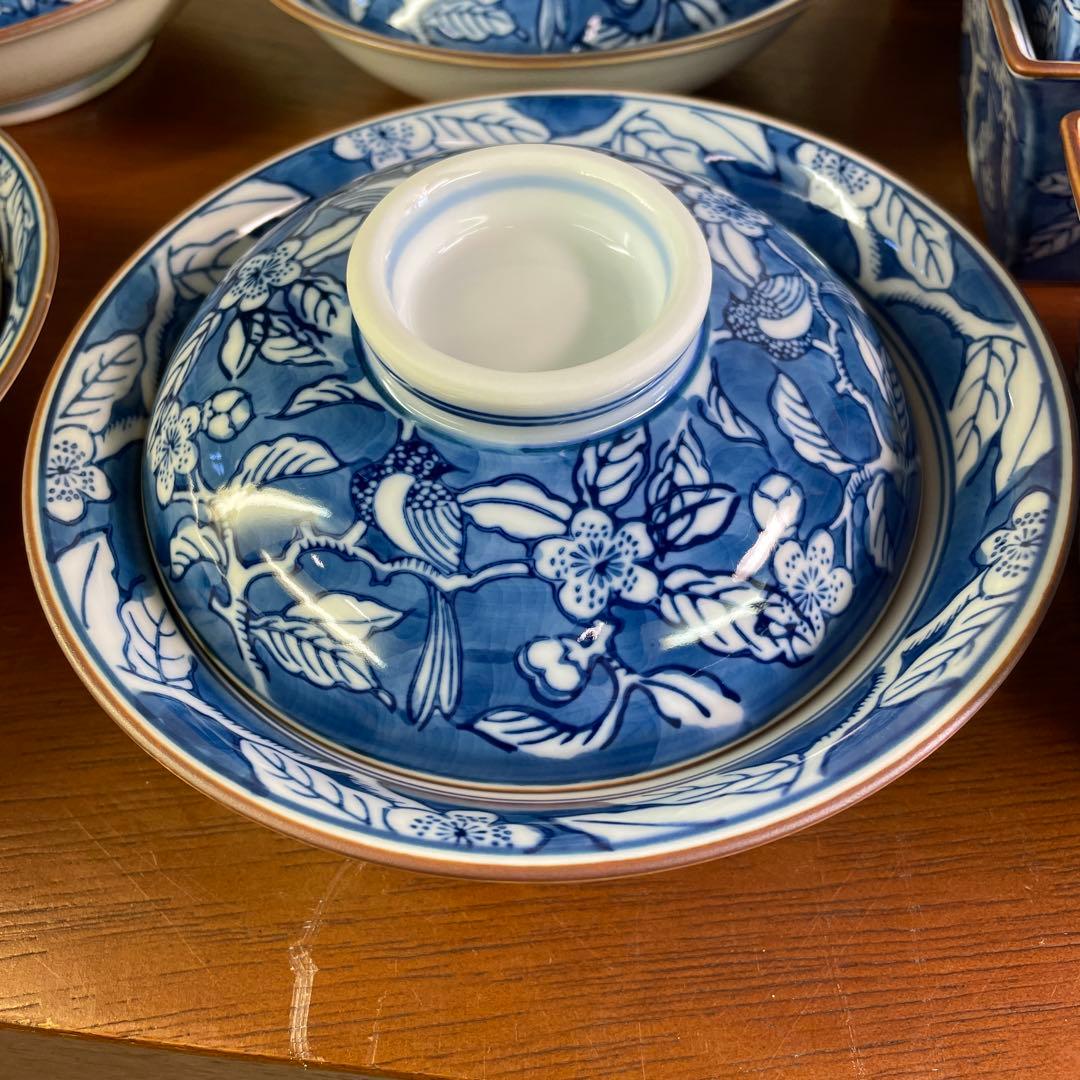 訳あり美品❗️ 昭和レトロ❗️有田焼 真釜 蓋つき煮物椀 深皿 小皿