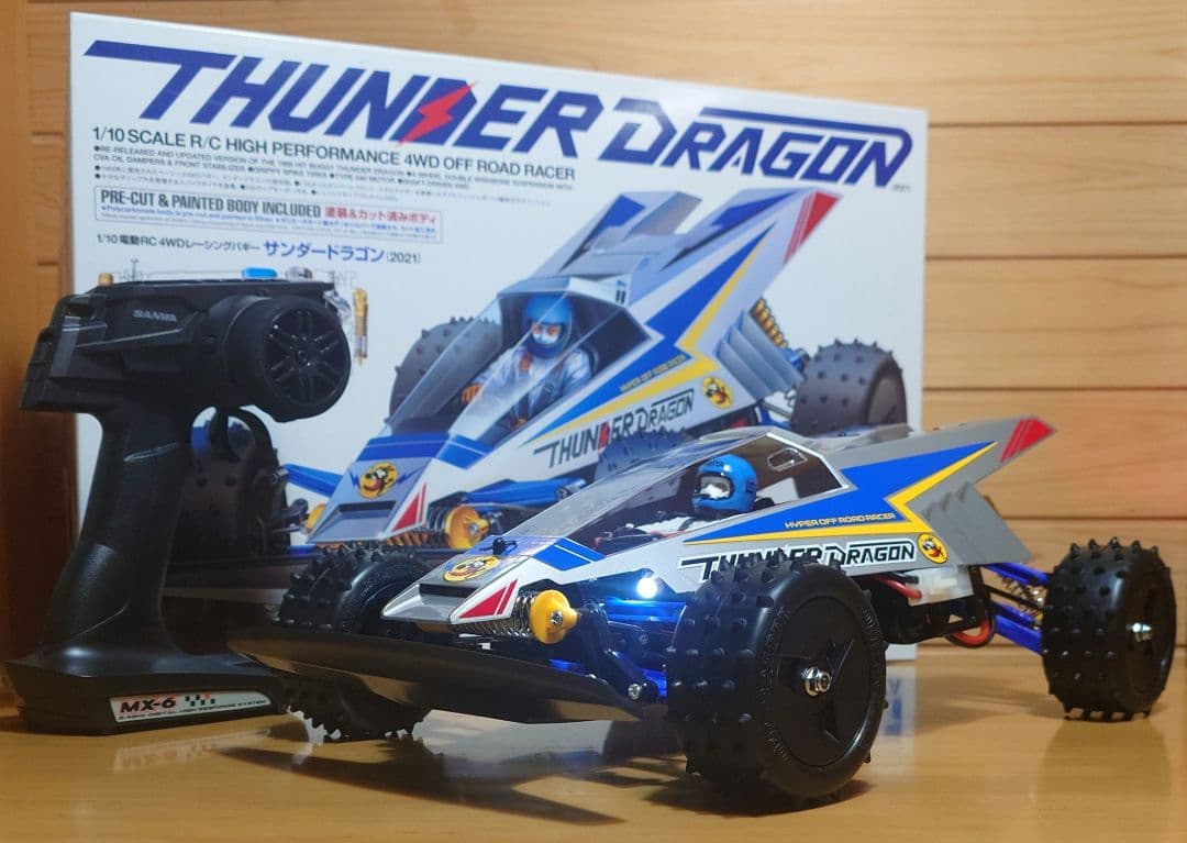 タミヤ電動RCカーNo.158サンダードラゴンLEDライト付プロポ…完成品