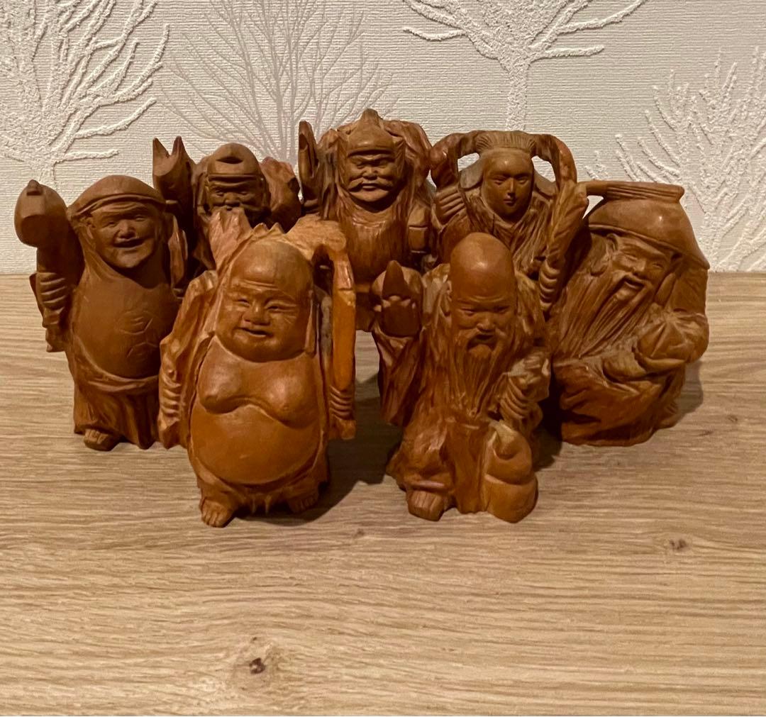 木彫り七福神 置物 ☆値段交渉受け付けます☆ - メルカリ