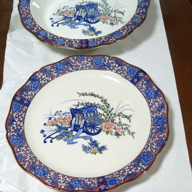 ☆沼波五郎左エ門☆高級盛鉢 2枚，貴賓！ 預け鉢｜窓花絵｜磁器｜林九郎窯｜波佐見焼｜和食器通販｜うちる｜和