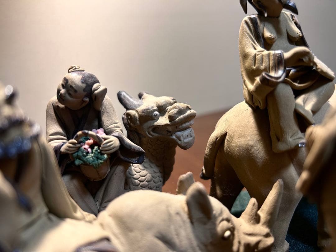 中国美術 工芸品 石湾人形 神獣八仙 (大) - メルカリ