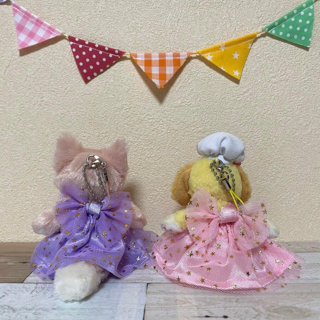 ハンドメイド☆サテン&チュールコスチューム☆ストラップ♡ぬいぐるみ