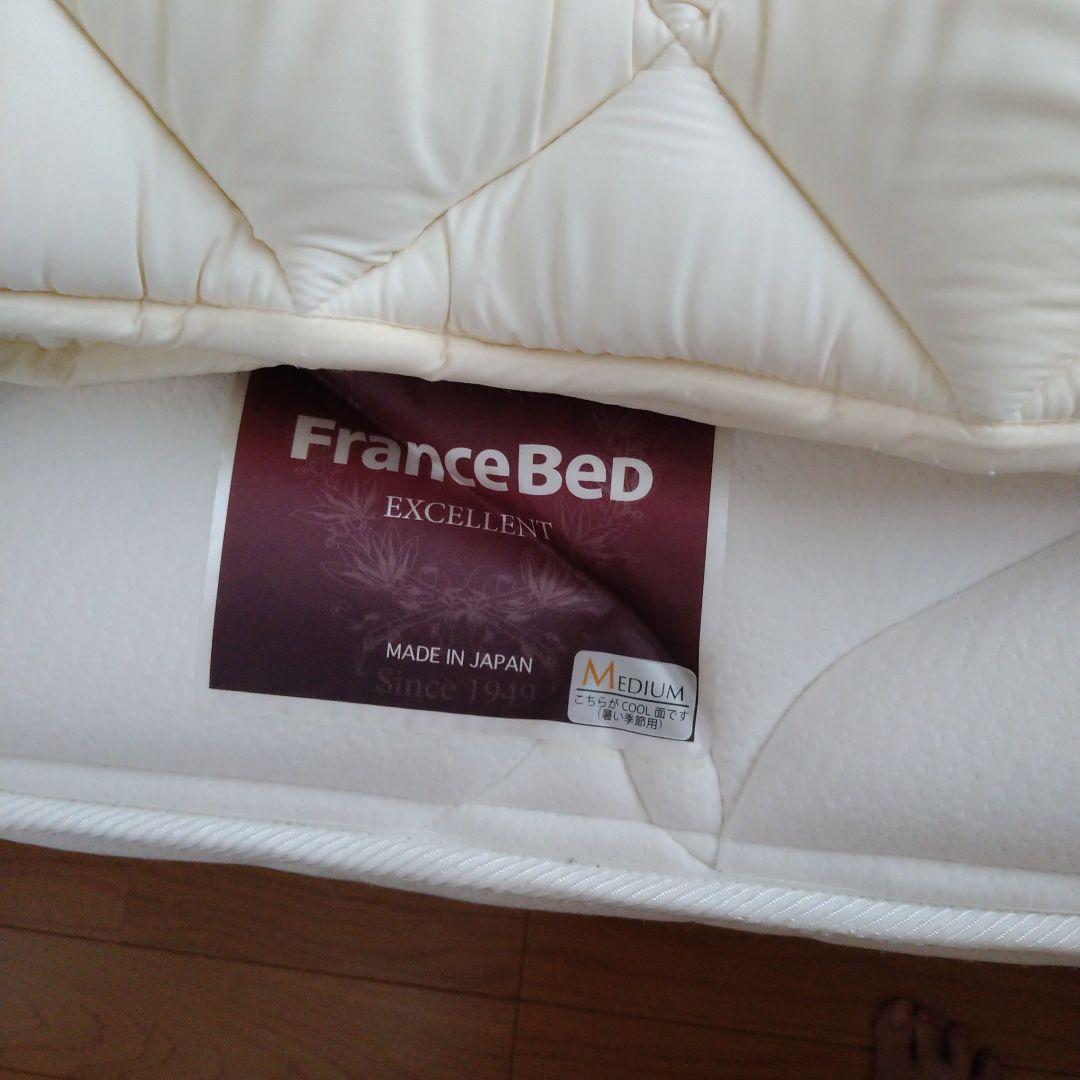 FranceBed Excellent マットレスとフレームとベッドパッド付1台 - メルカリ