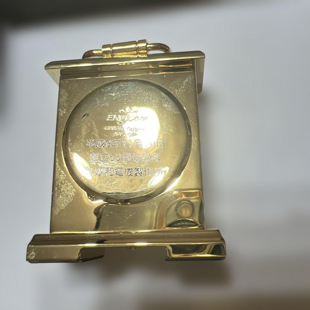 ENGRAVE ゴールドメタル 置時計 (純金メッキ) 140g