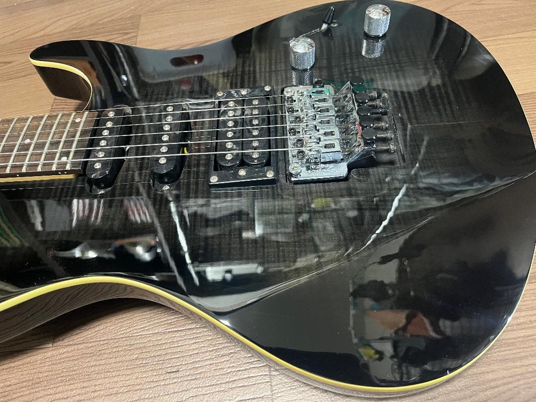 s*n様 Washburn RX25 虎目 シースルーブラック Floyd Ro - メルカリ