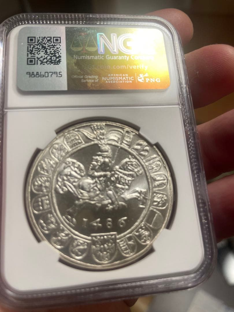 NGC MS67 1953年 オーストリア 1グールド ターラー 銀貨 - メルカリ