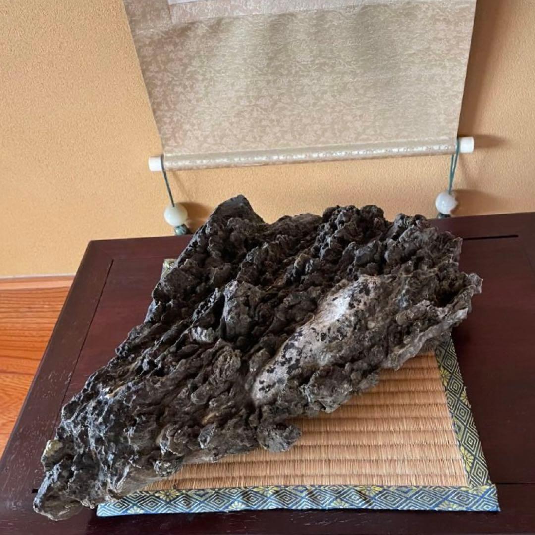 水石 鑑賞石 【八溝石 】特大 和風インテリア オブジェ アクアリウム