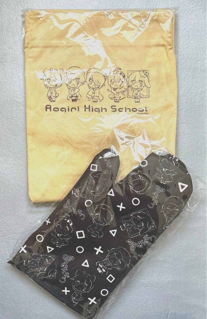 あおぎり高校　エプロン&ミトン　セット あおぎり高校】ローソンコラボが8月2日開始。音霊魂子、栗駒こまる