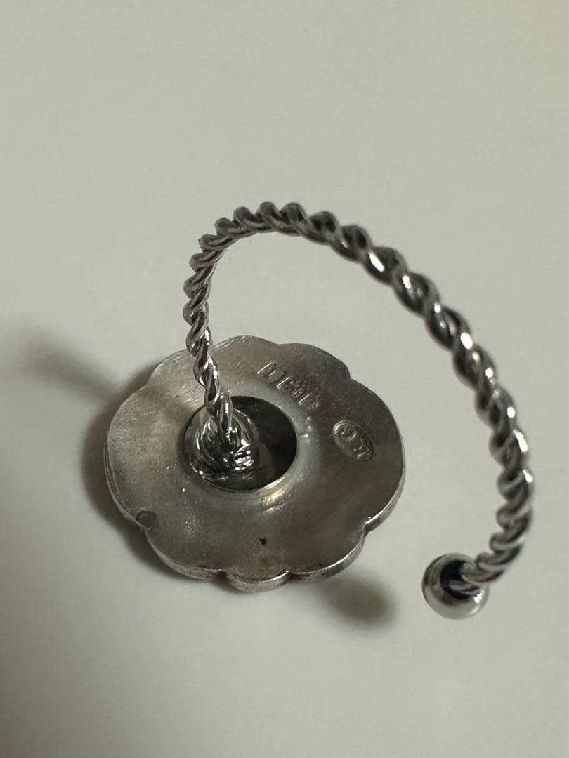 もんじろう】希少 アンティークボタン リング シルバー アクセサリー