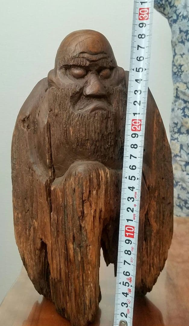 国宝姫路城天守閣古材 橋本星湖作 仙人の彫刻 1