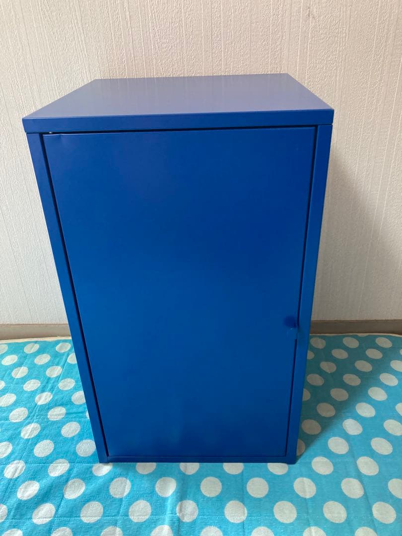 廃盤品　イケアリックスフルトブルーキャビネット（足無し）　希少品LIXHULT 良品】IKEA LIXHULT スチール キャビネット ブルー 廃盤 - メルカリ
