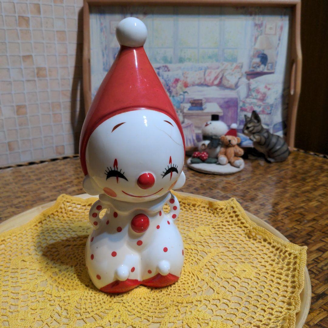 内藤ルネ RUNE とんがり帽子 貯金箱 ピエロ 道化師 昭和レトロ エモい