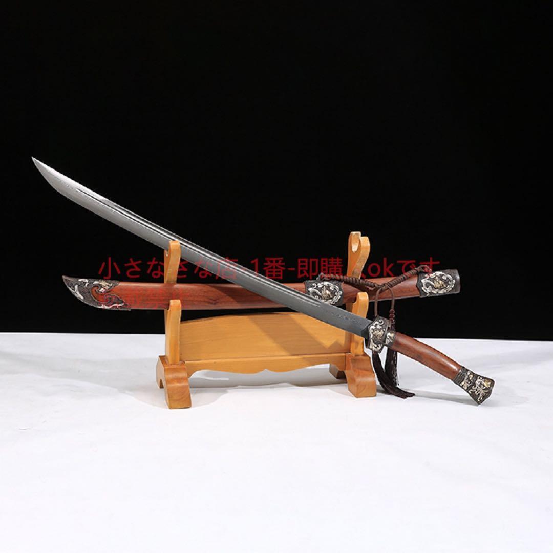 激安ホビー・楽器・アート - 竜鳳清刀手作り鎏銀百錬文紋鋼 古兵器