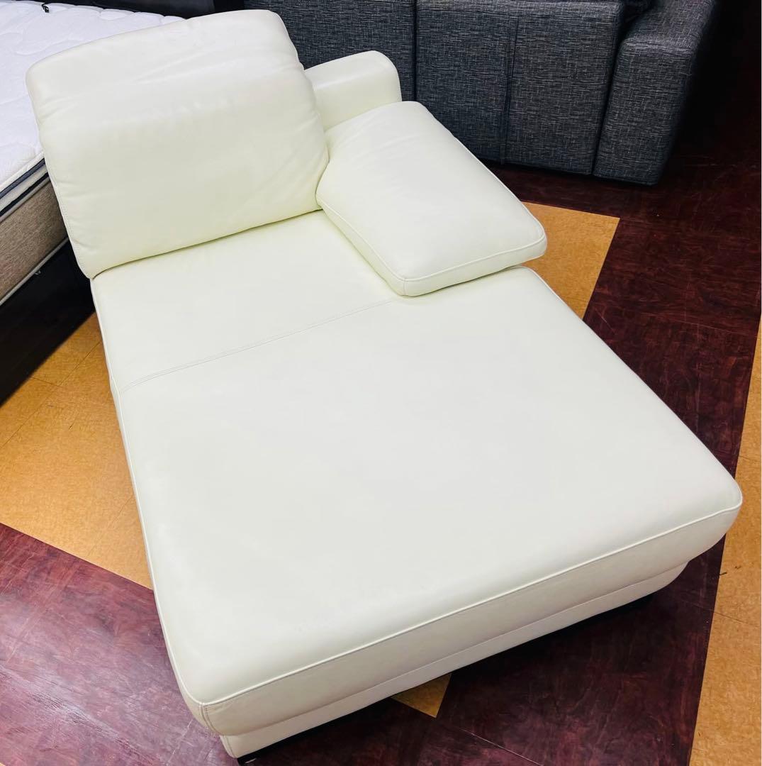 地域限定無料配送】 IDC大塚家具CHAISE LONGUE総本革 - メルカリ