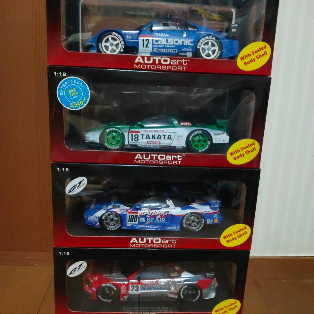 AUTOart 1/18 ミニカー 4台セット JGTC NSX GT-R Z AUTOart 1:18 Honda NSX 2003 JGTC GT500 TAKATA DOME NSX #18 All