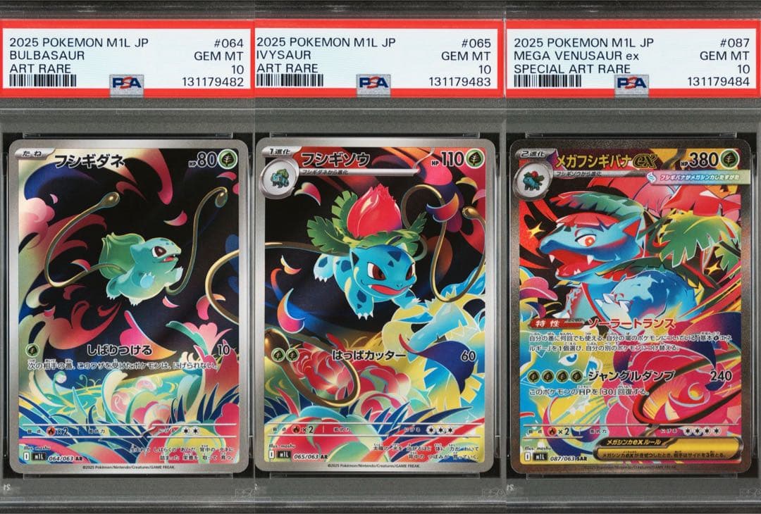 PSA10】フシギダネ フシギソウ メガフシギバナex 3連番 - メルカリ