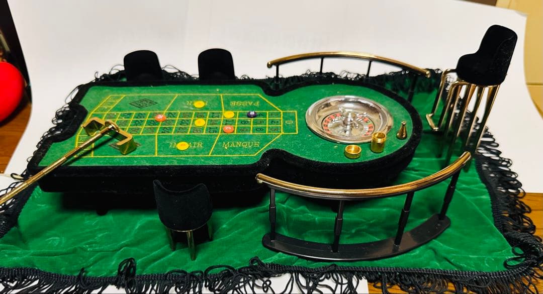 値下げミニチュア ルーレットテーブルセットMINIDELUXE ROULETTE 楽天市場】本格カジノmini ルーレットセット 径15cmプライムポーカー