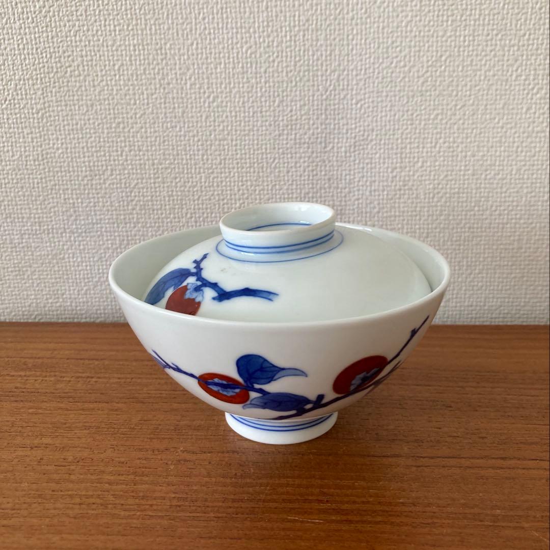 ◆ 酒井田柿右衛門 飯碗 蓋付 小 染錦柿文 箱なし ◆ 飯碗 蓋なし小 染錦柿文 | 飯碗 | 柿右衛門窯公式オンラインショップ