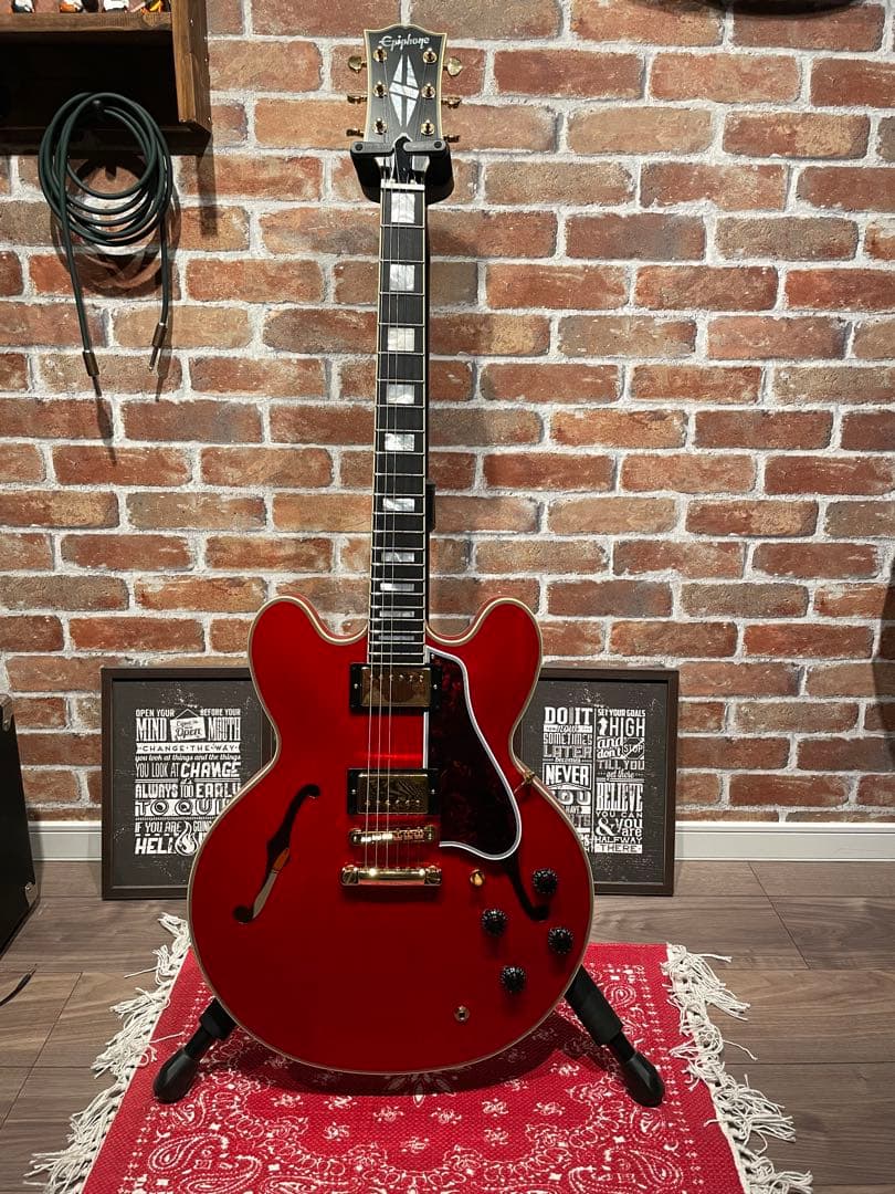 最終】Epiphone es-355 エピフォン セミアコ チェリーレッド - メルカリ