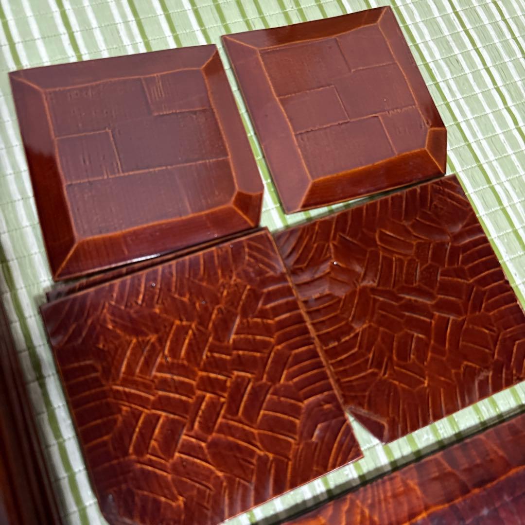 折式 讃岐彫刻 お盆 お膳 菓子盆 工芸品 骨董品 角折 角盆 皿 - メルカリ