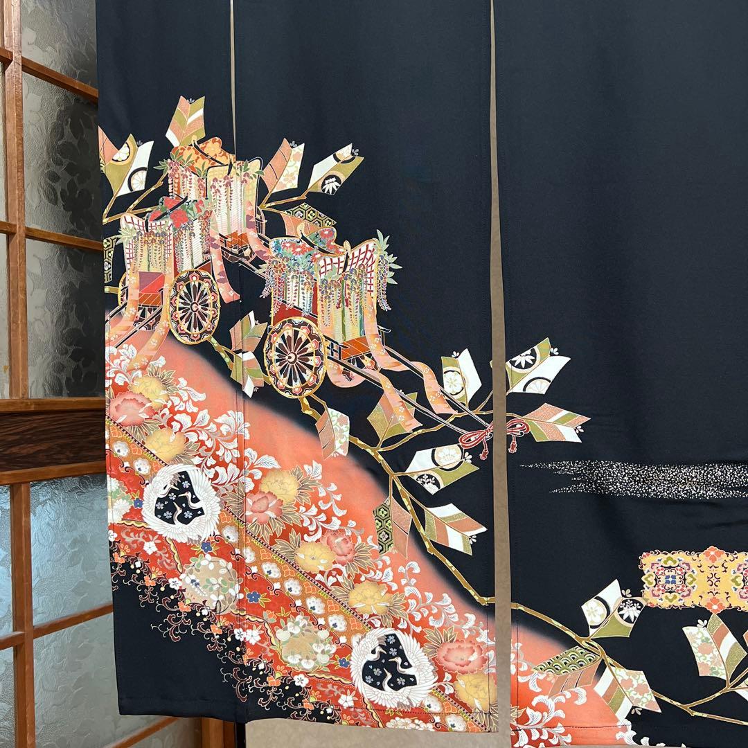 伝統的和風のれん 黒色 花模様黒のれん 花柄 和風模様 楽天市場】のれん