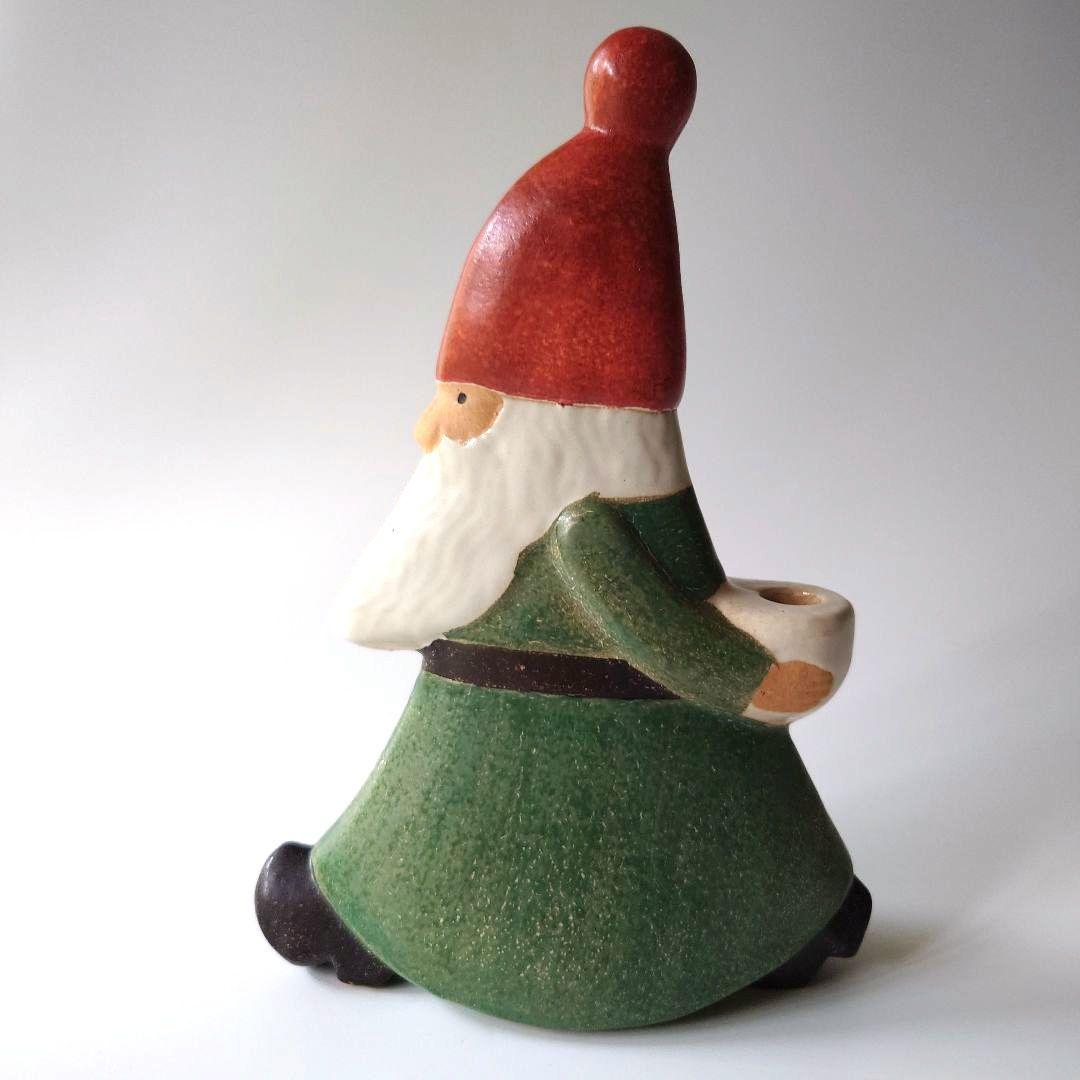リサラーソン　サンタ　ストレスサンタ　キャンドルホルダー　グリーン 個別販売】Lisa Larson リサ・ラーソン｜STRESS SANTA ストレスサンタ