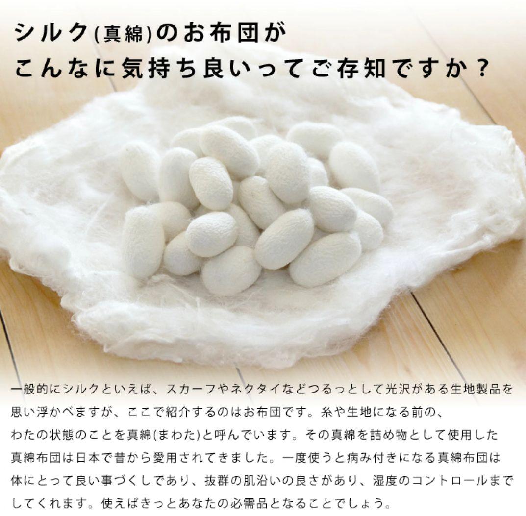 1/3迄　真綿肌掛け布団 0.5kg シングル シルク 絹 日本製