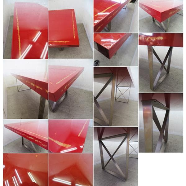 美品□名作□ロックストーン□ウルシ□岩倉榮利□ダイニングテーブル