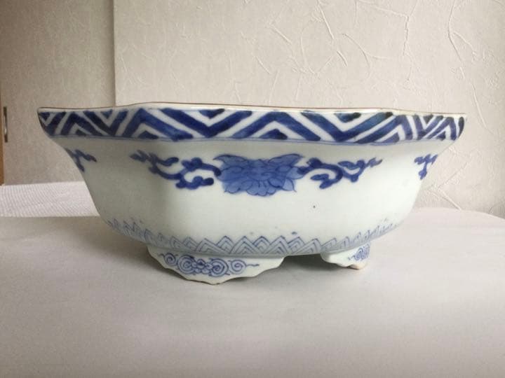 美品！！ 古伊万里「色絵金蘭手・八角深鉢 」龍図見込/縁起物 - メルカリ