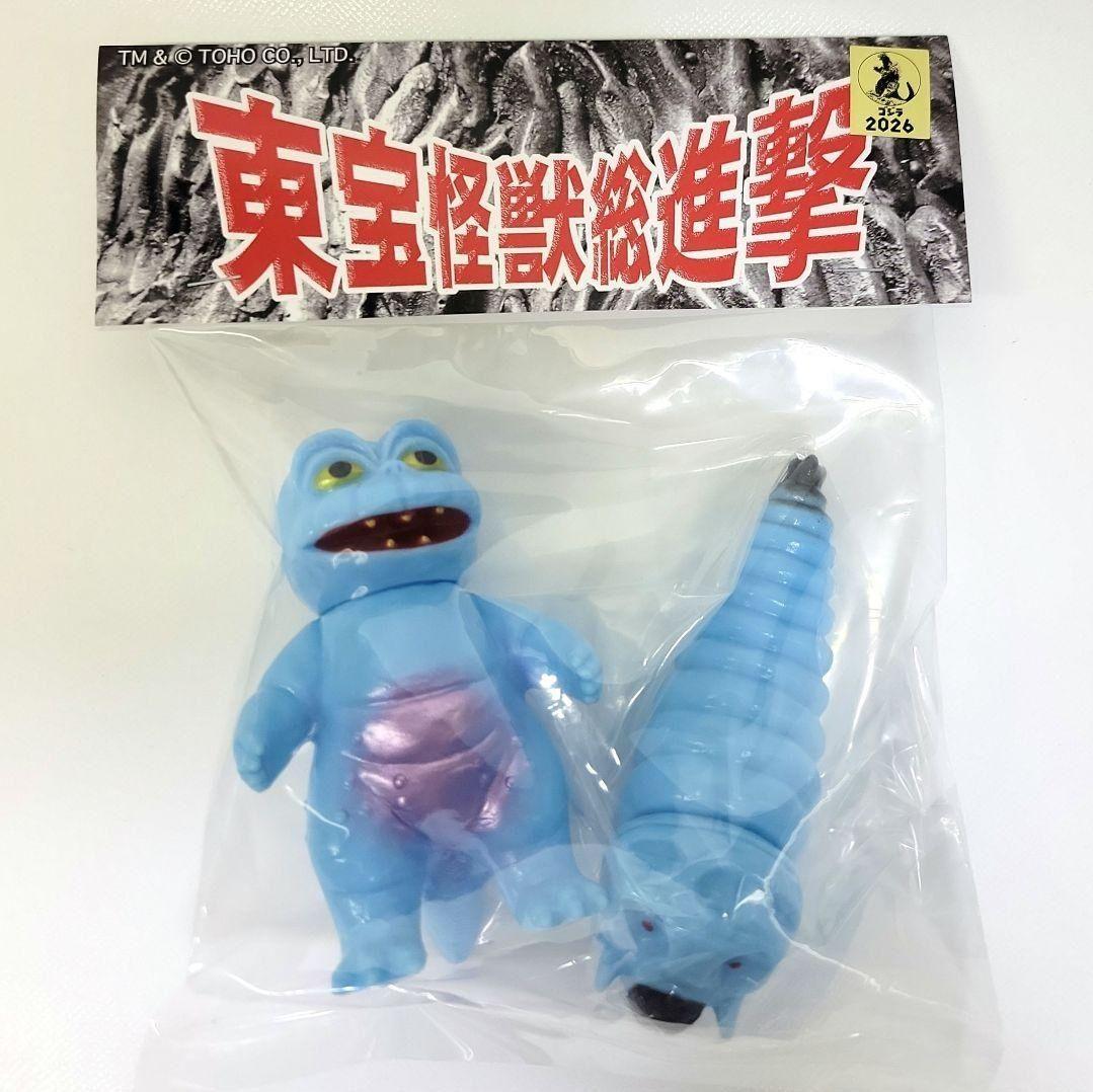 サンガッツ本舗 東宝怪獣総進撃 ミニラ&モスラ幼虫 ソフビ ワンフェス
