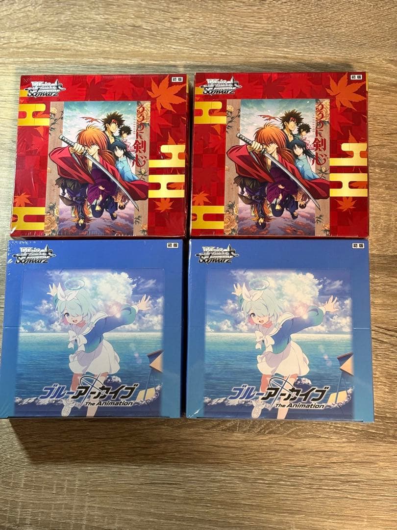 ヴァイスシュヴァルツ るろうに剣心 ブルーアーカイブ 4BOX まとめ売り ヴァイスシュヴァルツよりトライアルデッキ＆ブースターパック