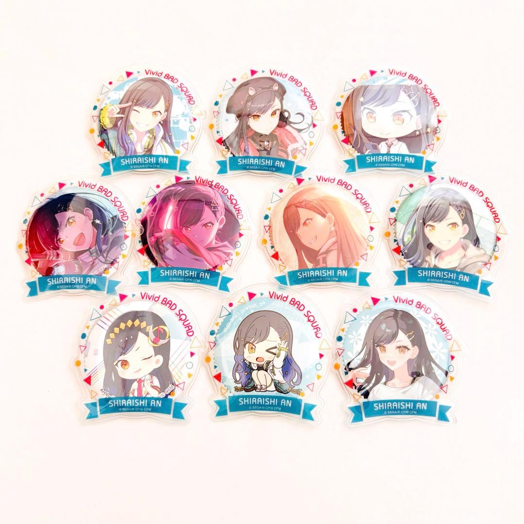 プロセカ 白石杏 缶バッジ 10個 まとめ売り キャラバッジカバー付き