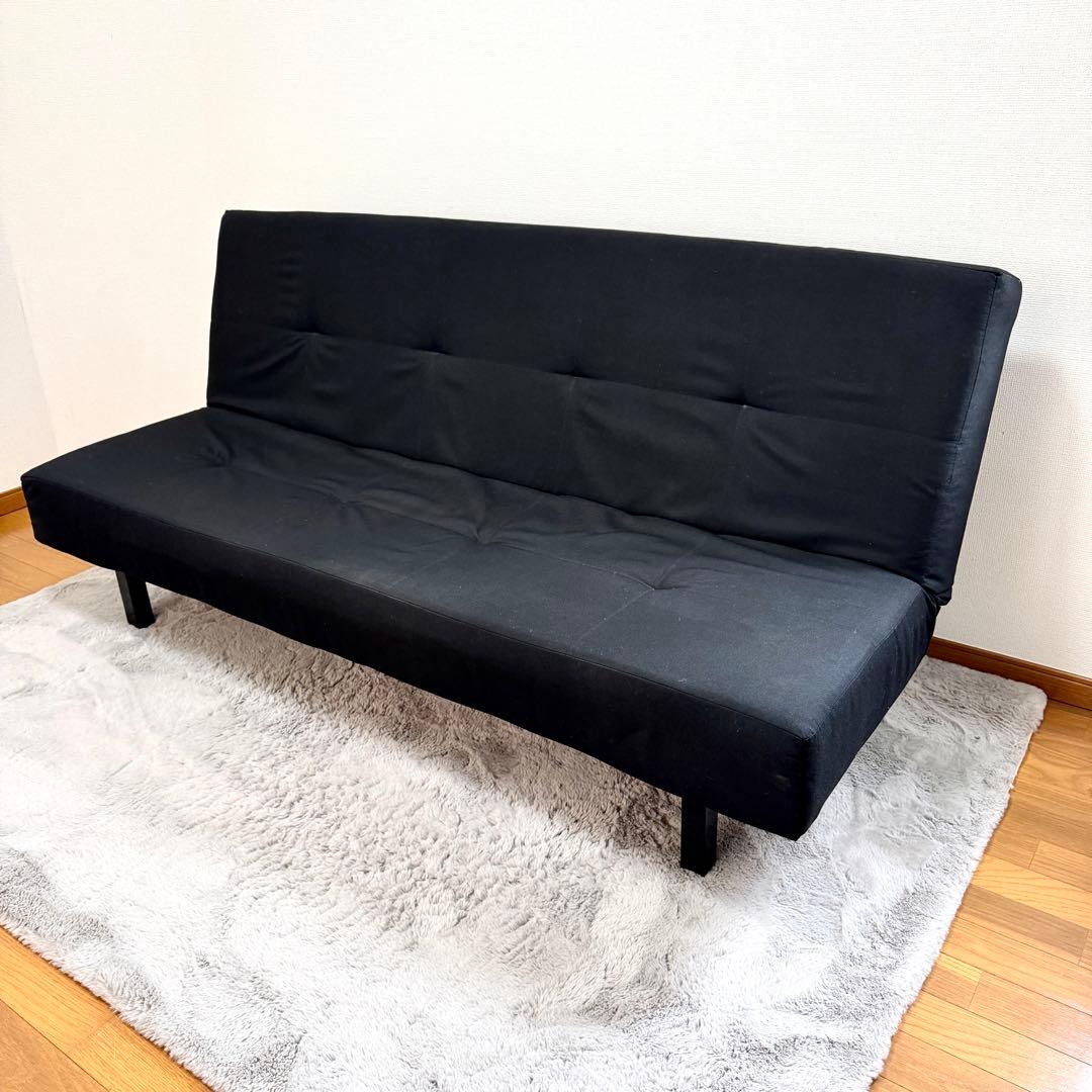 【無料配送有り】IKEA BALKARP ソファベッド BALKARP バルカルプ ソファベッド, クニーサ ブラック - IKEA