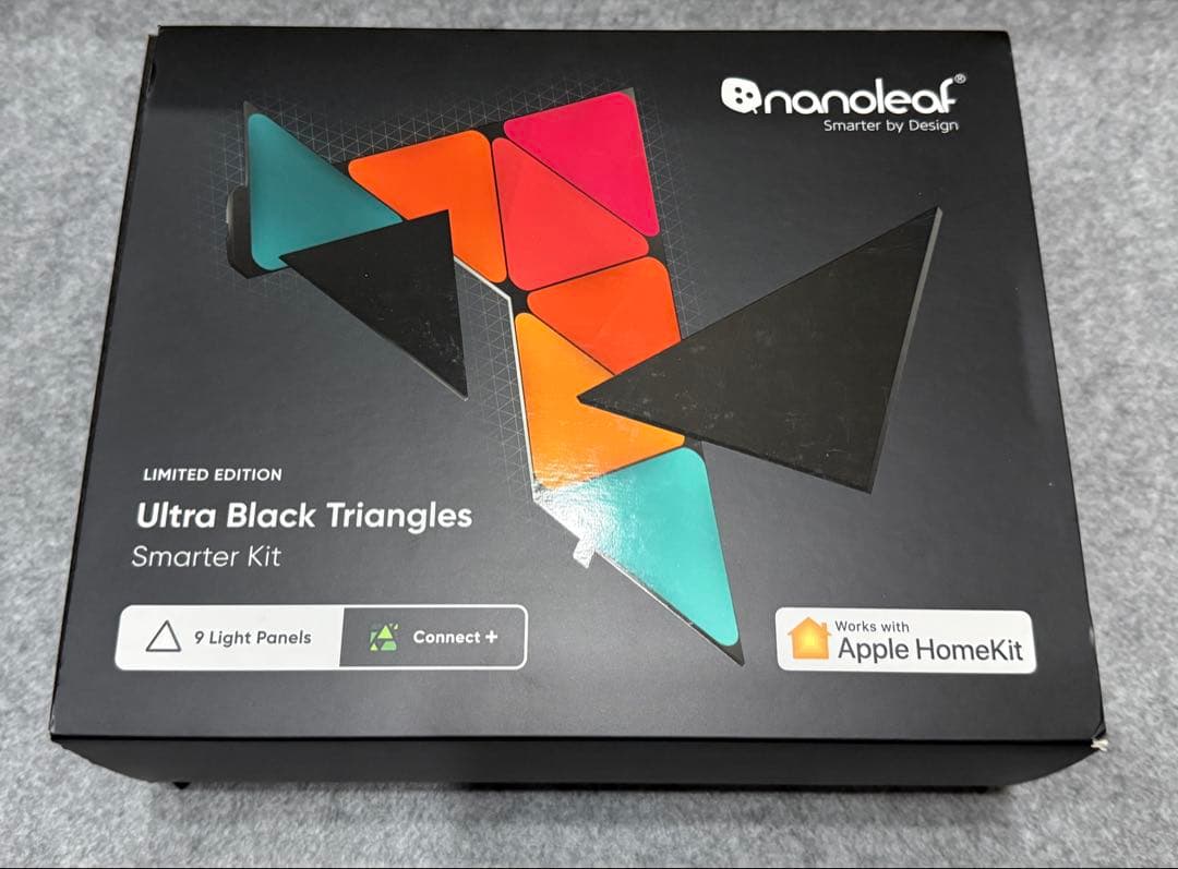 Nanoleaf(ナノリーフ) Shapes Black Triangle Nanoleaf Shapes Black Triangle LED Wall Lights, Smart RGBW Gaming