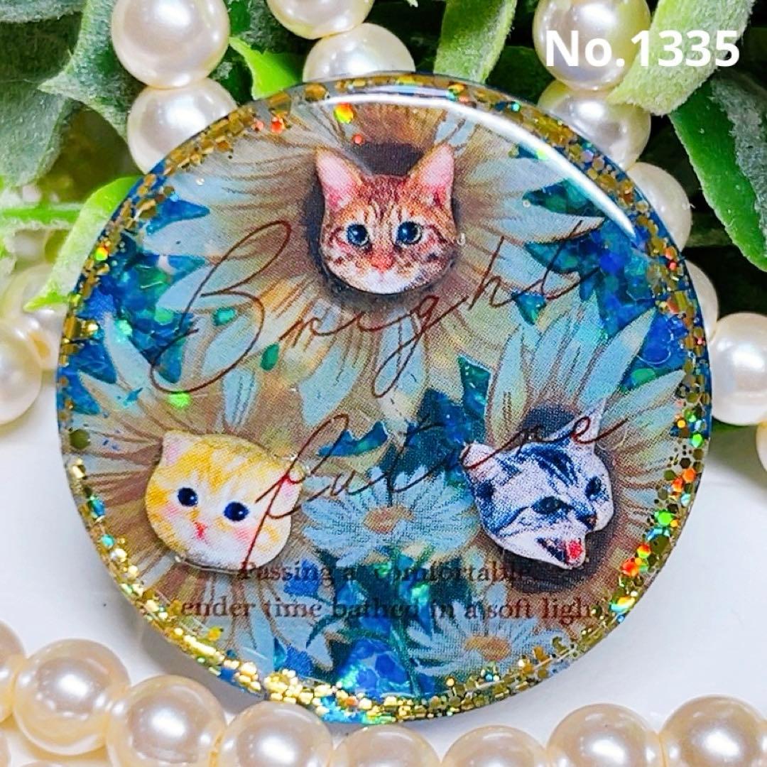 いっち様お取置き レジンヘアゴム ティーカップ猫ちゃん マカロンNo.991