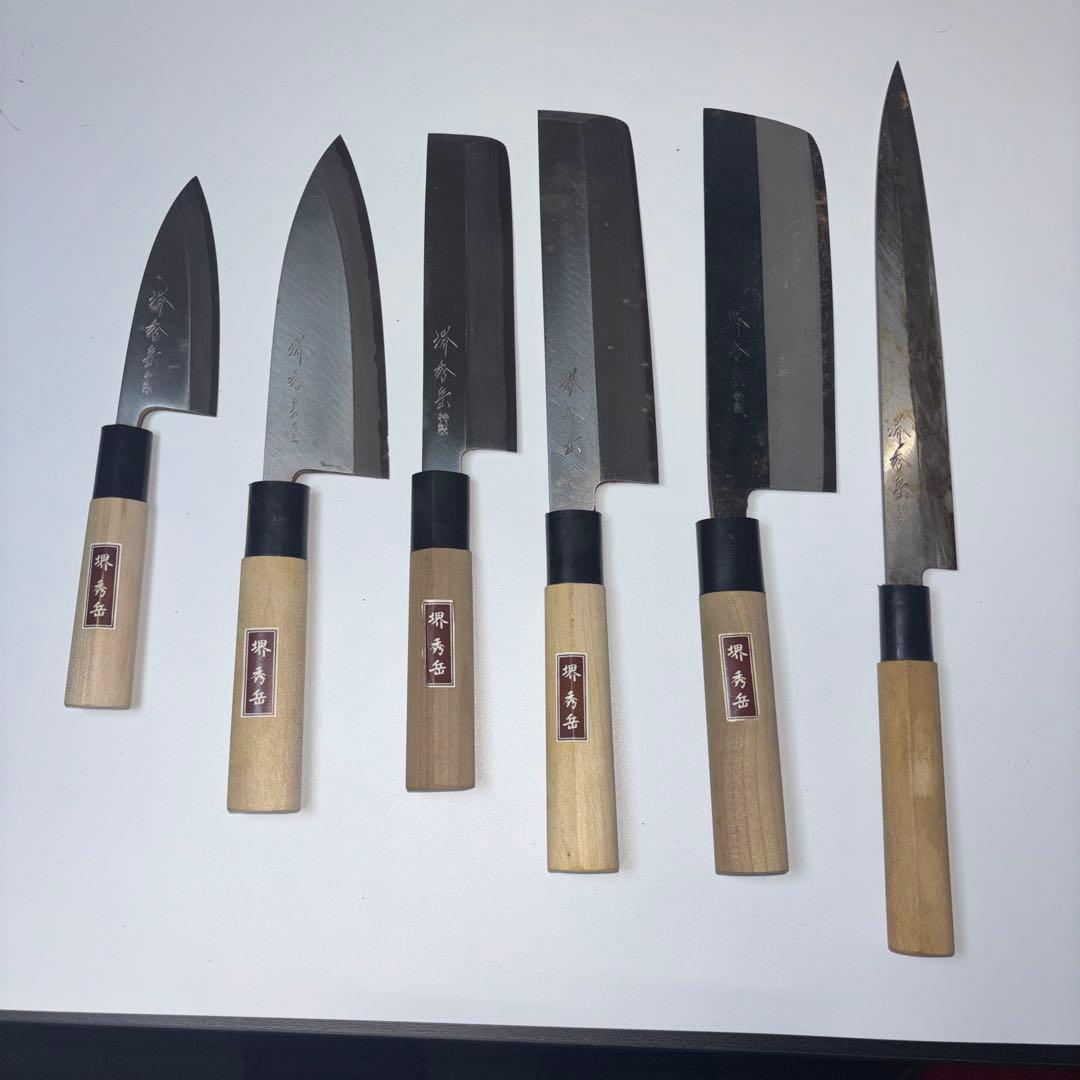 堺 秀岳特製 和包丁6本セット 日本伝統デザイン - メルカリ