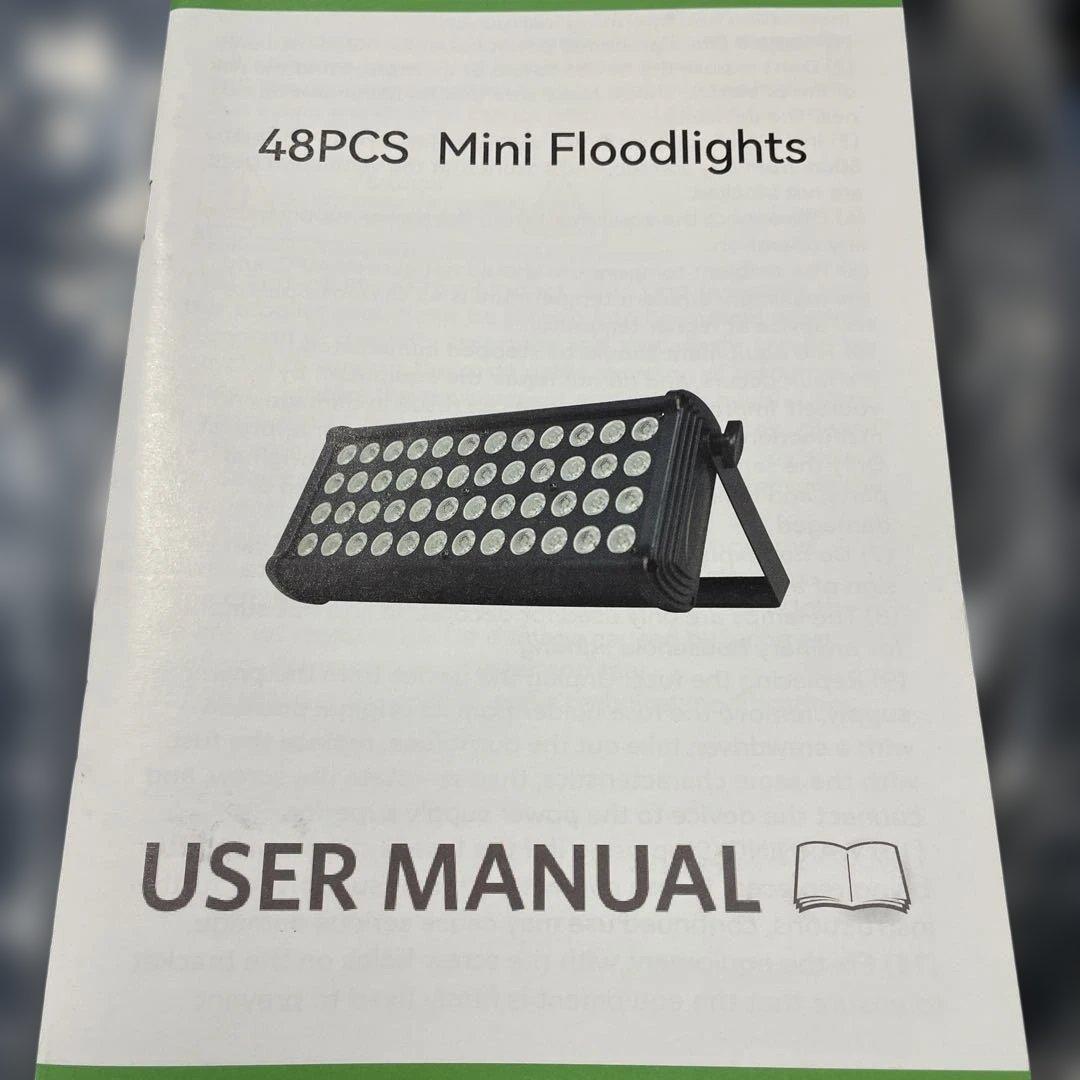 48PCS Mini Floodlights ユーザーマニュアル付き YTKIH Rechargeable Battery Operated Lights 2500LM & 4000LM Motion