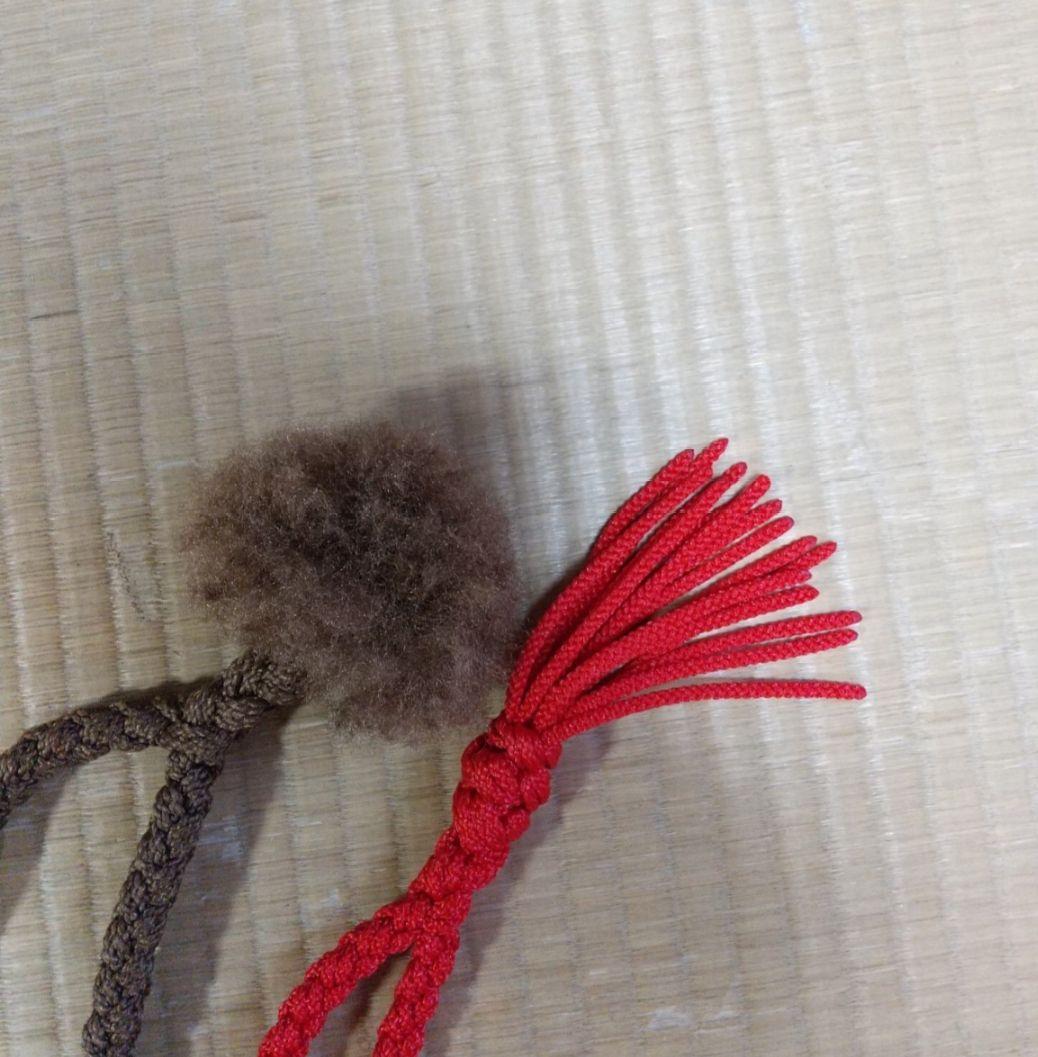 法螺貝 袋 大 ブルーグレー色 七宝編み