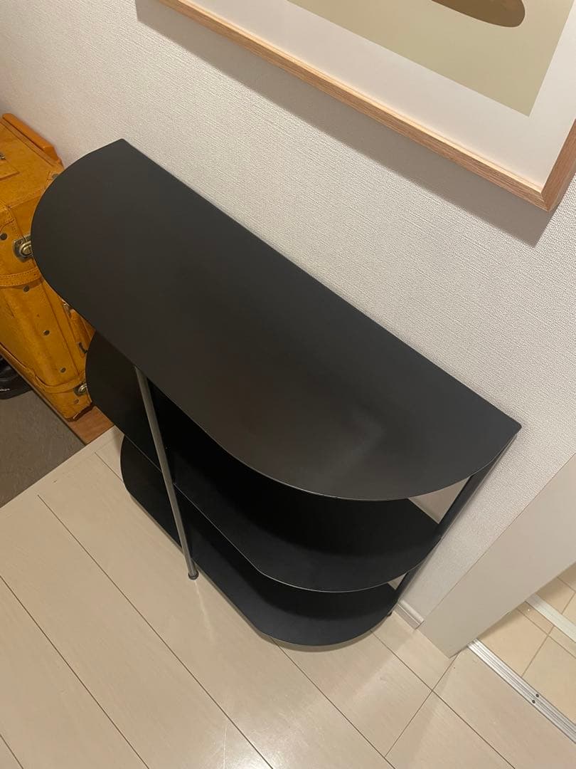 HIT FURNITURE 3段 スチール ハーフムーン 飾り棚