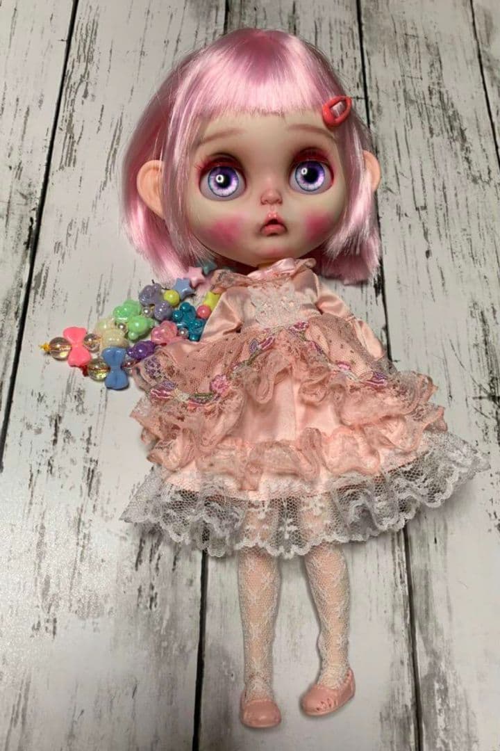 カスタム　アイシードール 白肌　本体のみ アイシードール カスタム 白肌 ブライス icydoll 人形 海外ドールの