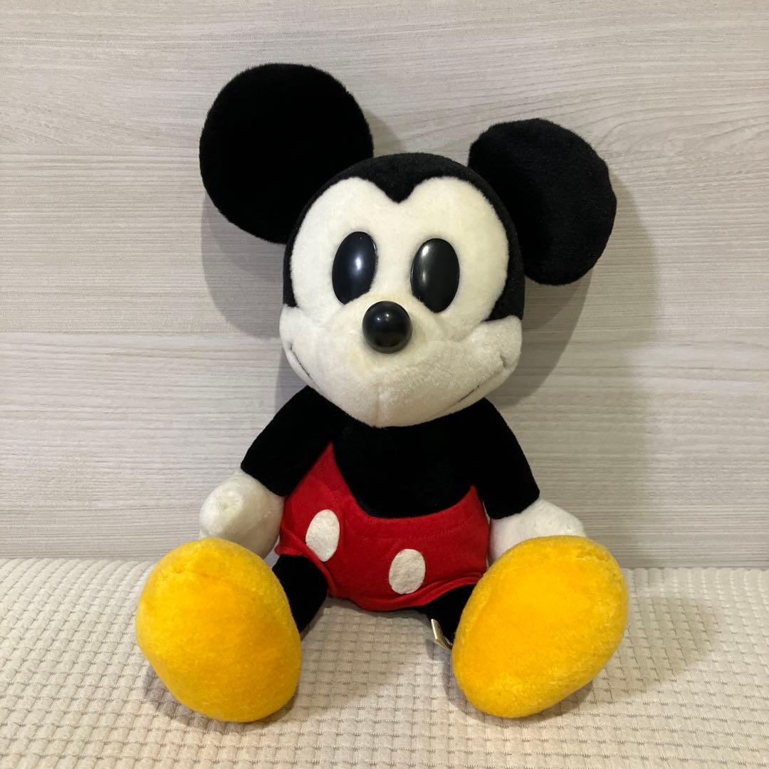 東京ディズニーランド 90's 黒目ミッキーマウス ぬいぐるみ 貴重 希少