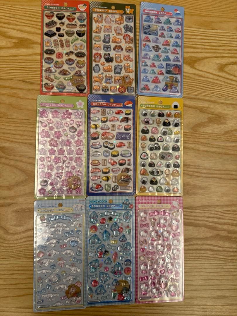ボンボンドロップシール　和柄　6セット売り　新品未開封 正規品】ボンボンドロップシール和柄6枚セット(東京観光＋古都めぐり＋
