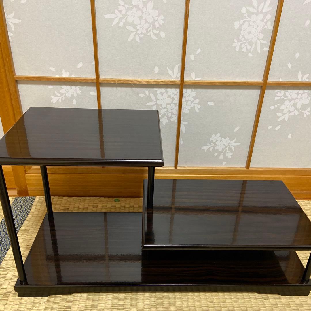 唐木飾り台 これから仕上品 唐木 飾り棚 紫檀 打越作 中違い3.8尺 高さ115cm 大阪