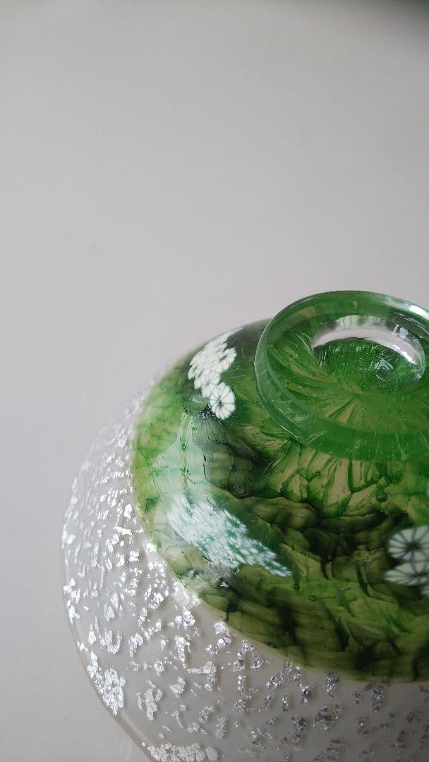 ☆花のムリーニと銀箔☆インカルモ茶碗