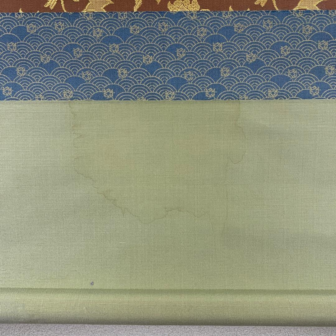 美品 掛け軸 極楽禅寺 西垣大道作 月に舟画賛「忙中閑」共箱 禅語