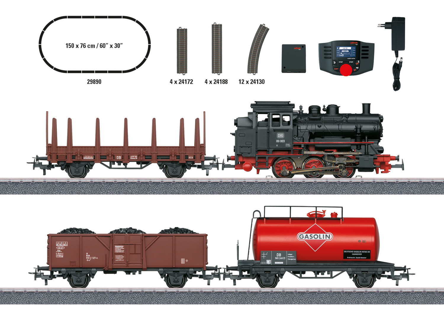Freight Train with a Class 89.0
