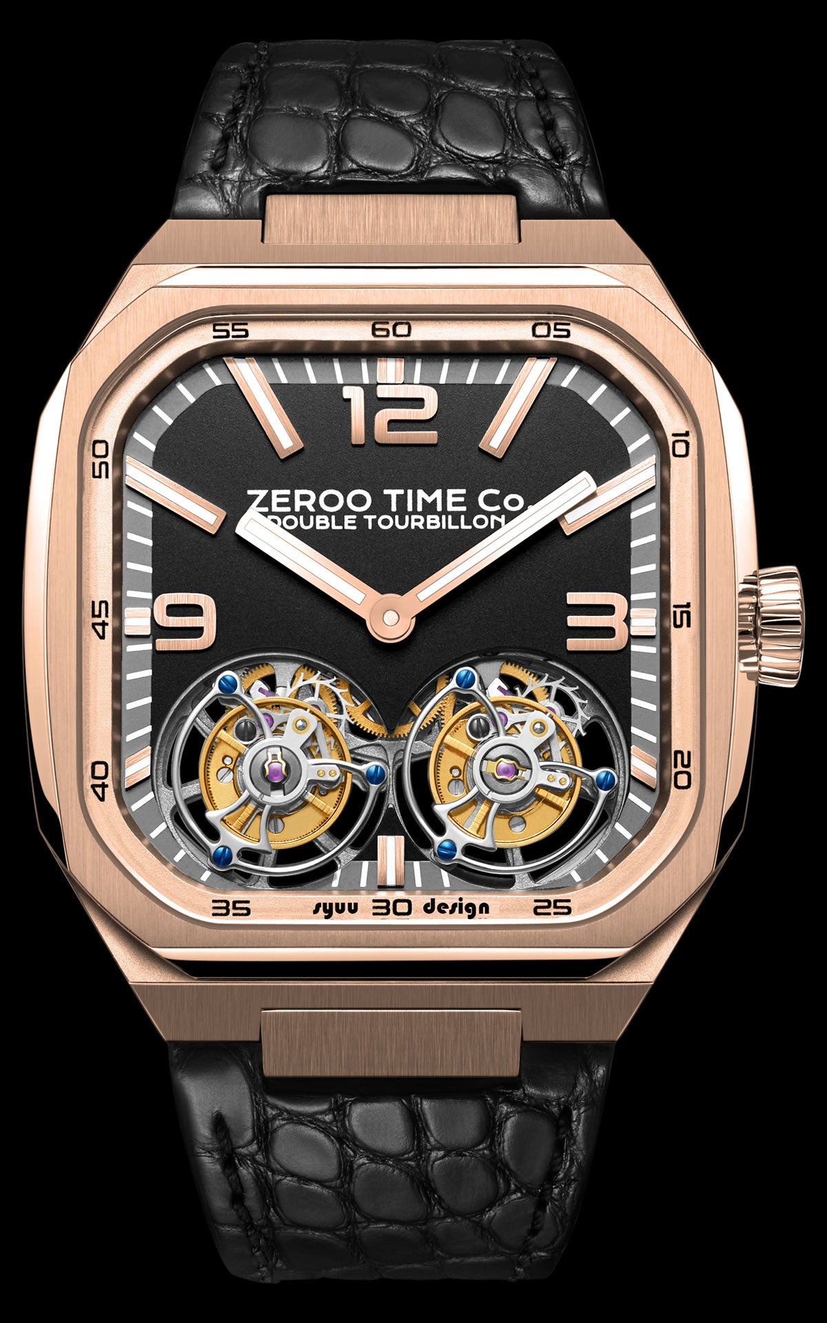 ダブルトゥールビヨン腕時計ZEROO DT1 THE GEMINI圧倒的な存在感