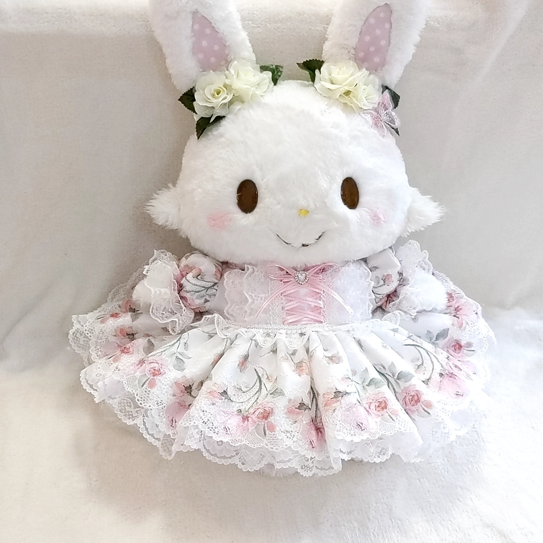 986.ウィッシュミーメルコスチューム♡メルメルドール♡ピンクお花の白